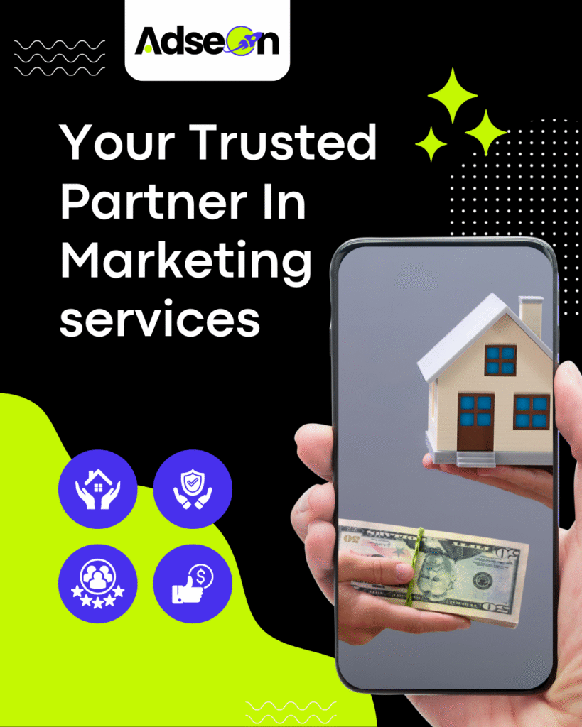Adseon provides expert Real Estate Marketing Services to help you attract more clients. We offer websites, SEO, social media, and paid ads to generate leads.
